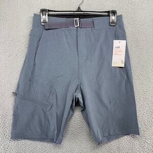 Saxx Shorts Mens 28 Blue Ascender 2 in 1 Ball Park Pouch 9 Inch Belted NEW